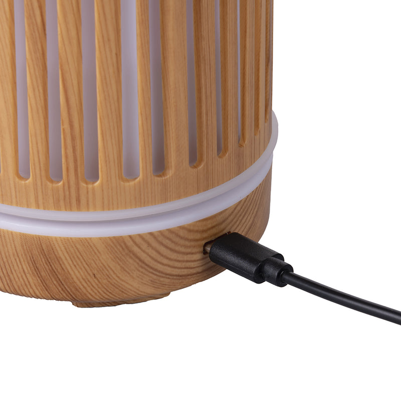 Umidificatore e diffusore di fragranza con led 150 ml rivestimento effetto bamb h 16 cm Kooper