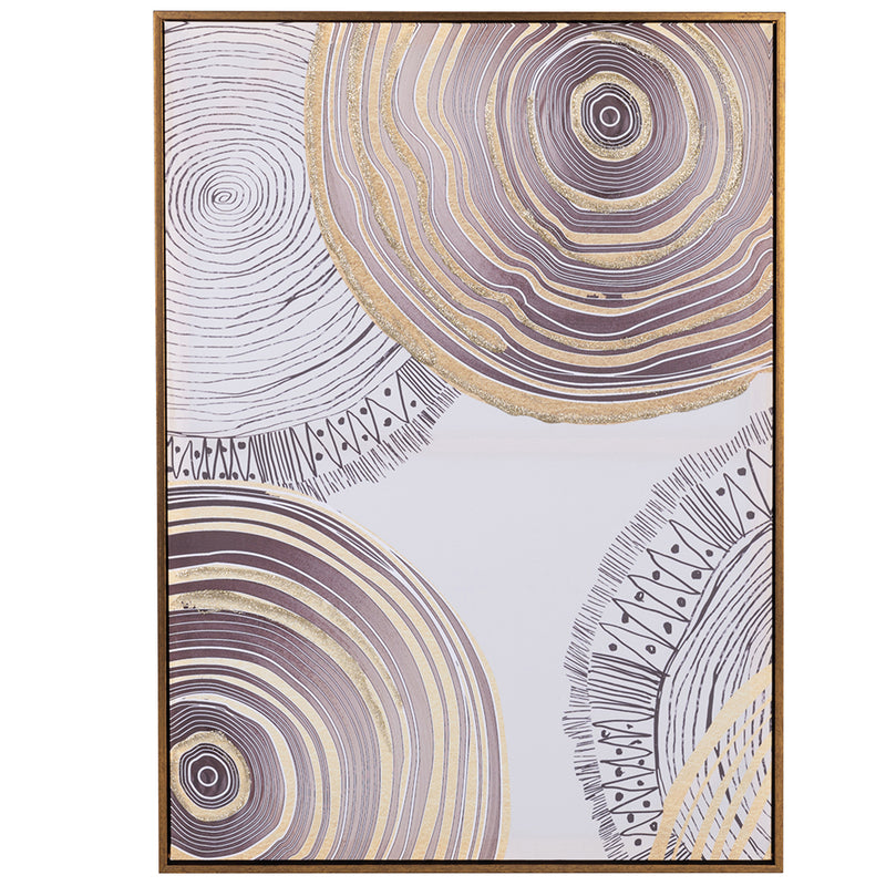 Tela con cornice 50x70 cm Golden abstract Sibilla