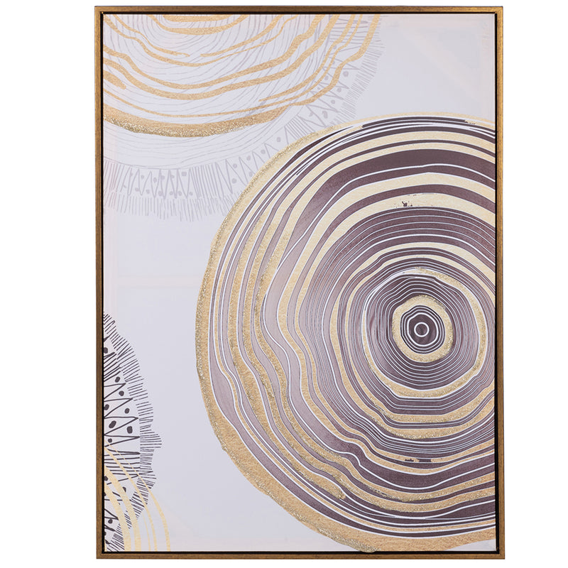 Tela con cornice 50x70 cm Golden abstract Sibilla