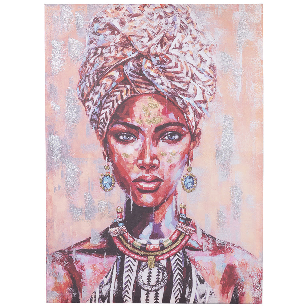 Tela dipinta 50x70 cm Afrikan Lady Sibilla