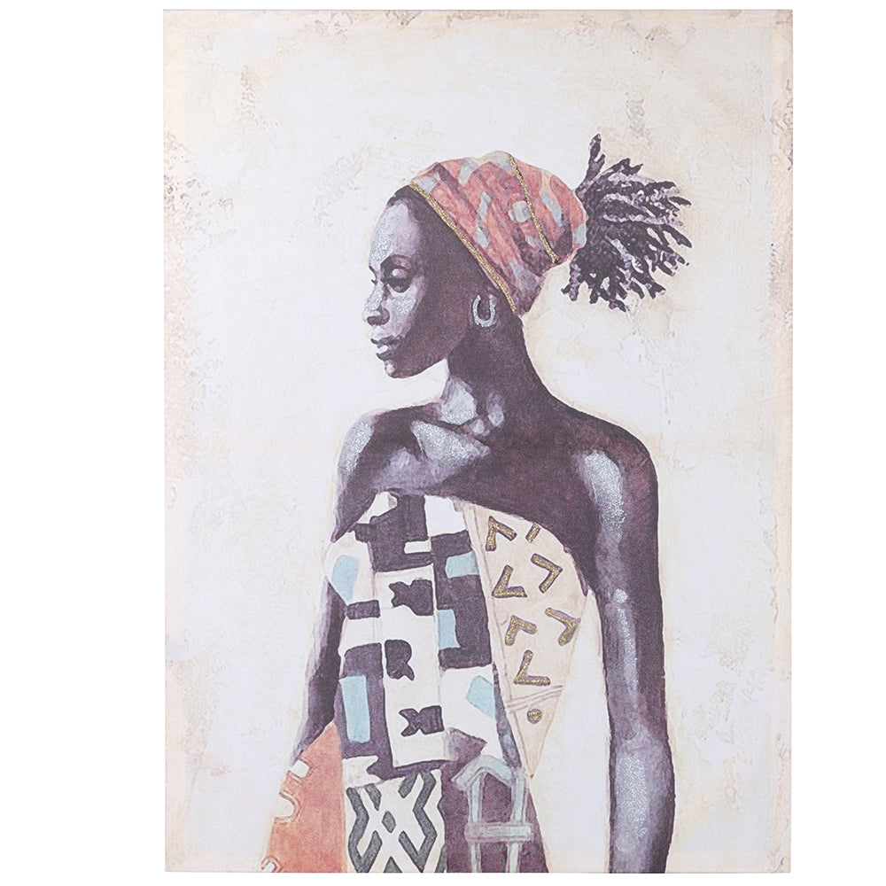 Tela dipinta 50x70 cm Afrikan Lady Sibilla