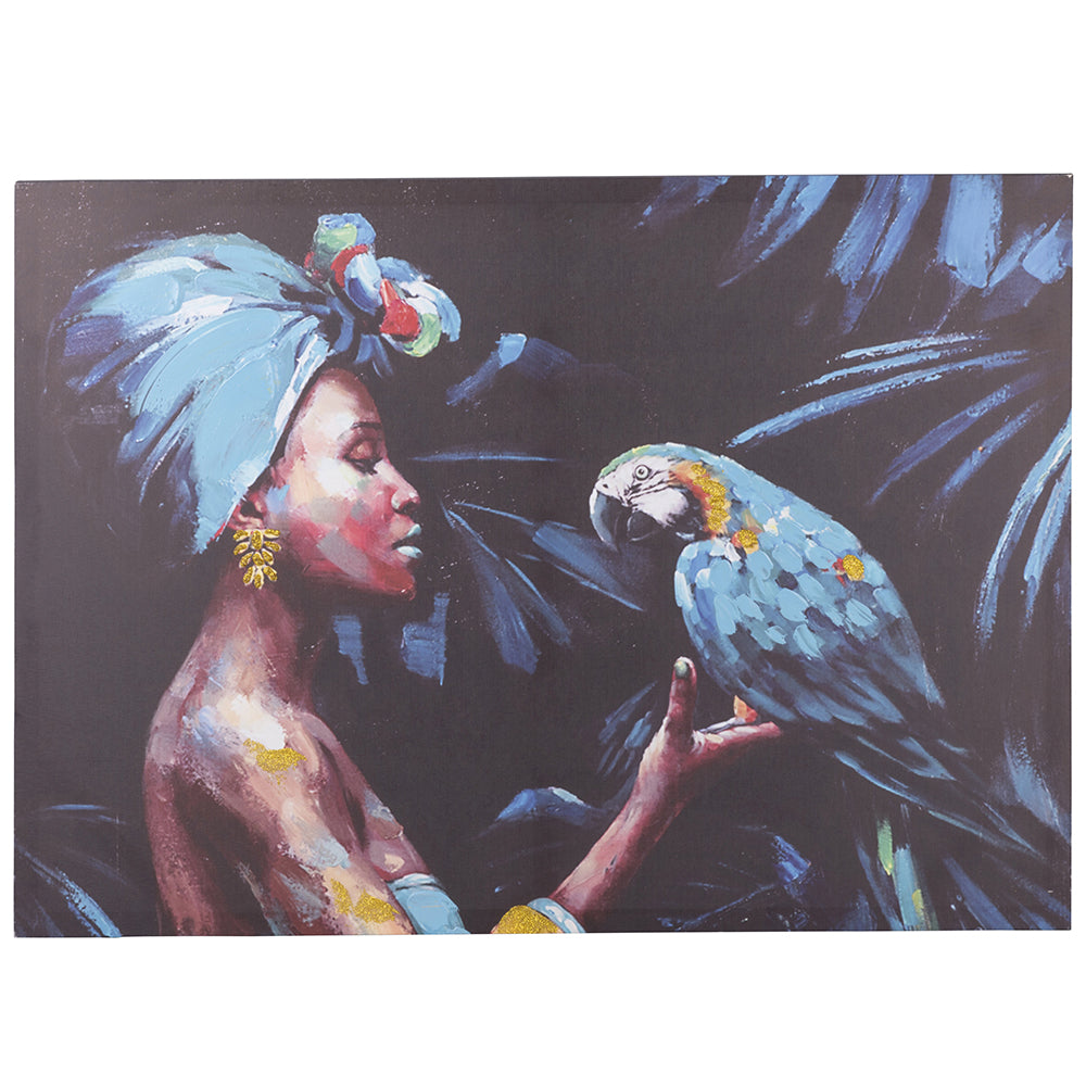 Tela dipinta 50x70 cm Afrikan Lady Sibilla