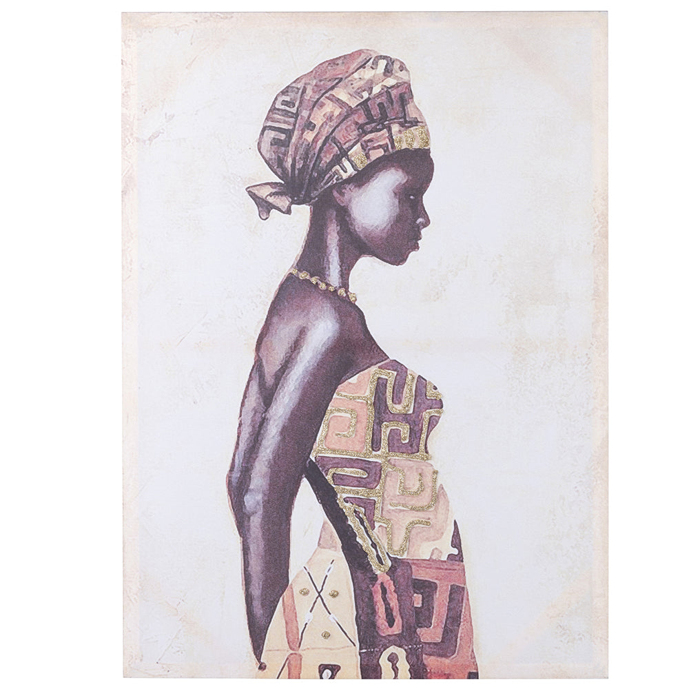 Tela dipinta 50x70 cm Afrikan Lady Sibilla