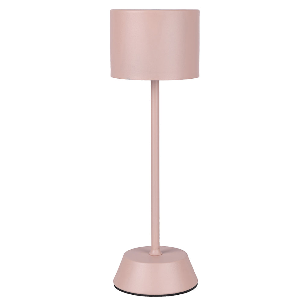 Lampada da tavolo con sensore touch ricaricabile 3 intensit di luminosit rosa cipria Aladina