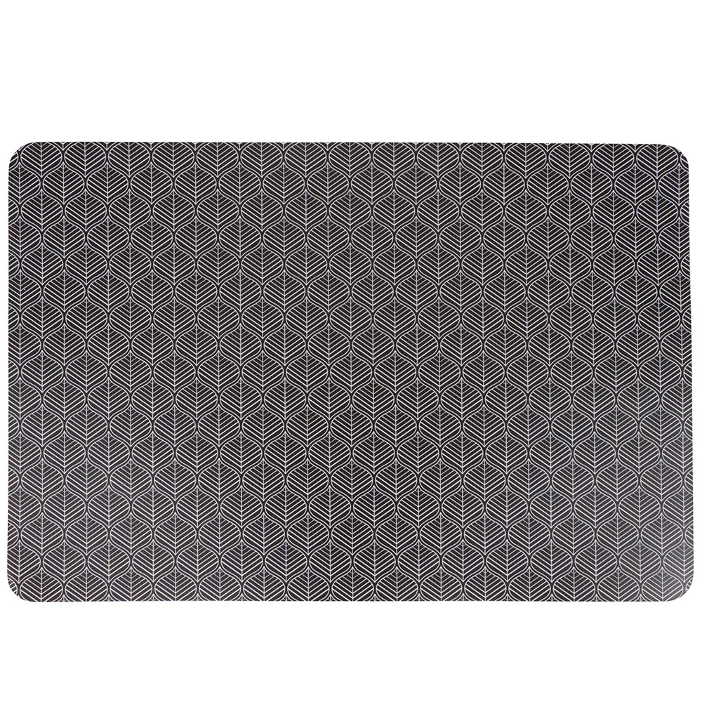 Tovaglietta double face in plastica rigida con decoro geometrico nero beige nocciola 45x30 cm facile da pulire elegante e versatile