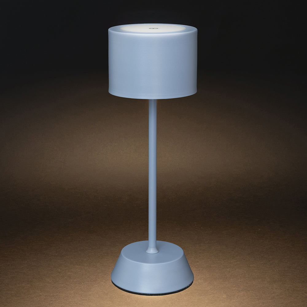 Lampada da tavolo indaco touch con regolazione 3 intensità di luminosità ricaricabile design elegante interno esterno