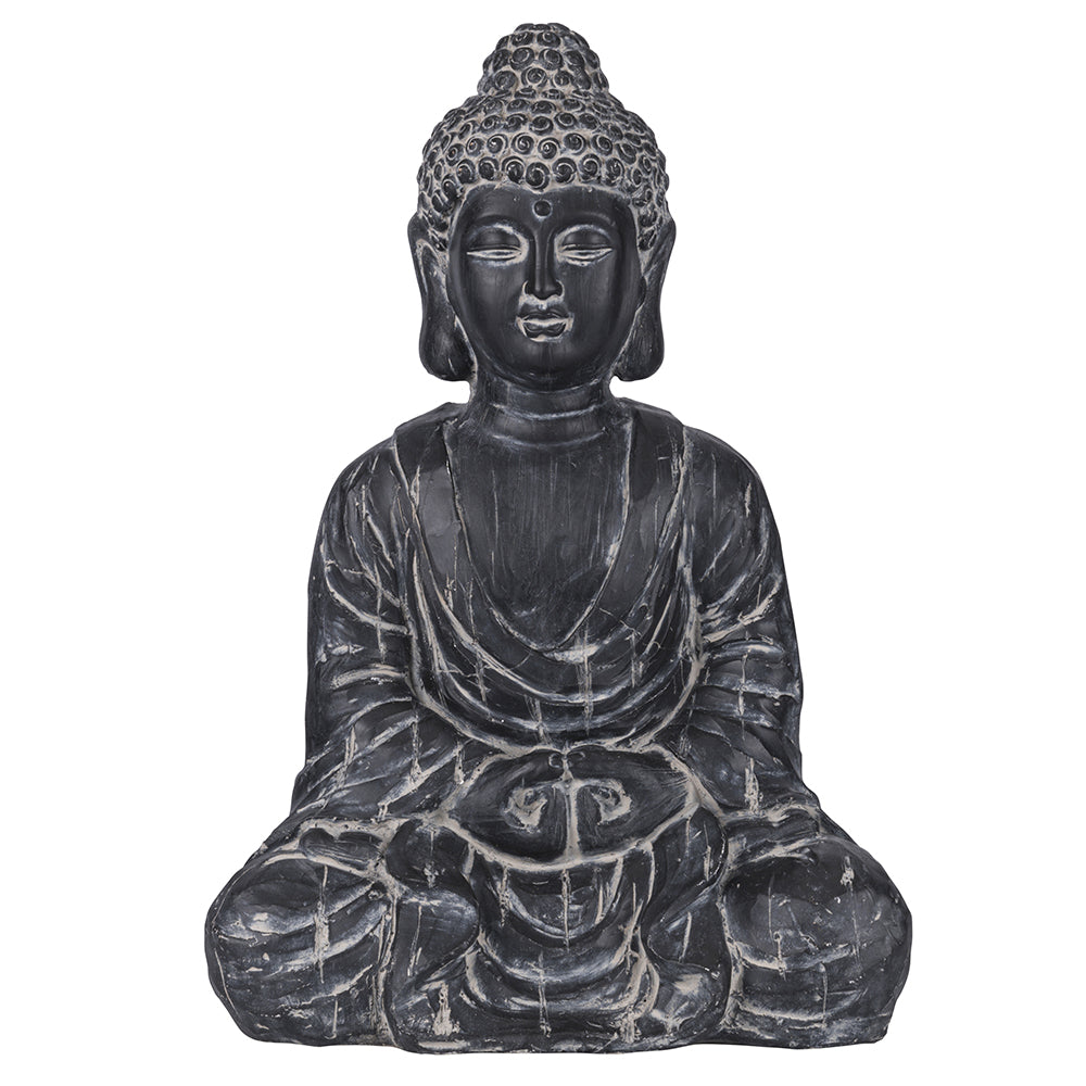 Buddha statua decorativa nella posizione del loto in poliresina 328x233x47 cm Est