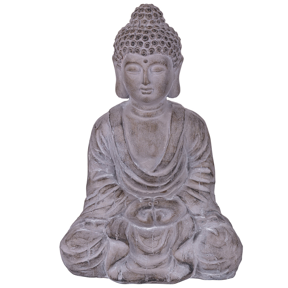 Buddha statua decorativa nella posizione del loto in poliresina 328x233x47 cm Est