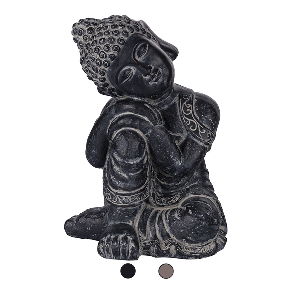 Buddha pensante statua decorativa da giardino in poliresina 254x252x346 cm Est