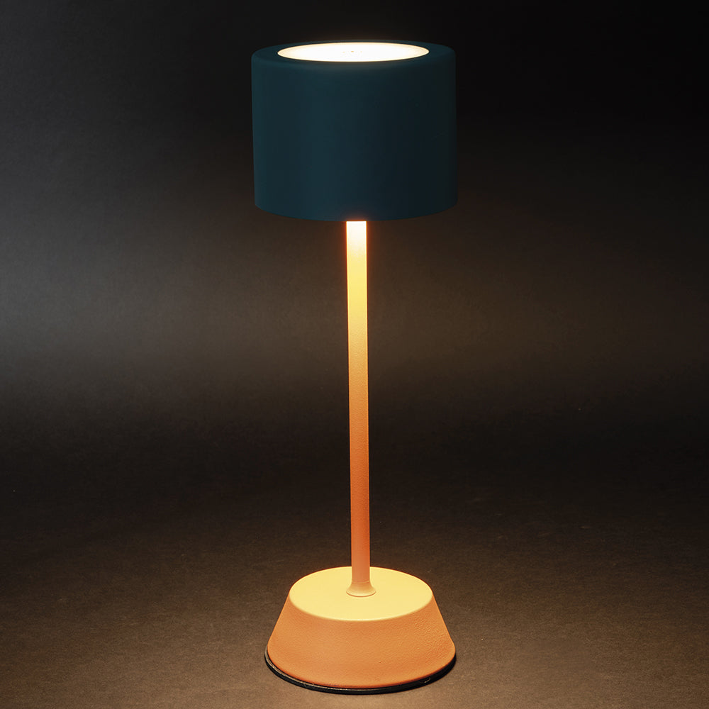 Lampada da tavolo touch sensore a sfioro 3 intensità illuminazione ricaricabile arancione ottanio elegante moderna