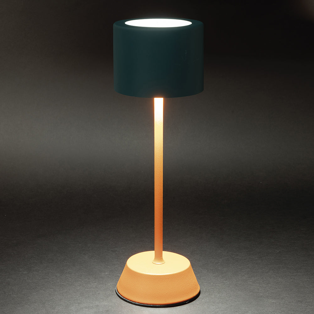 Lampada da tavolo touch sensore a sfioro 3 intensità illuminazione ricaricabile arancione ottanio elegante moderna