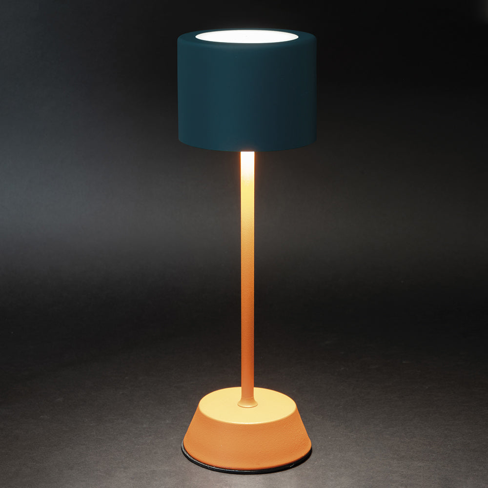 Lampada da tavolo touch sensore a sfioro 3 intensità illuminazione ricaricabile arancione ottanio elegante moderna