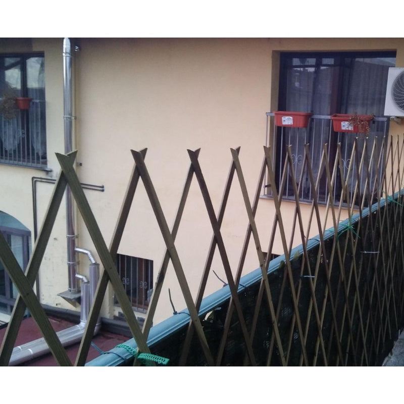 Traliccio estensibile  120xH180 cm da interno in legno impregnato per terrazze e balconi