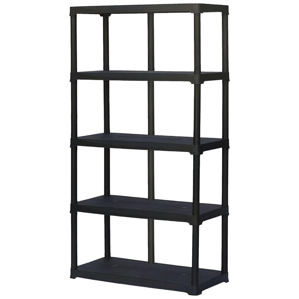 Scaffale in kit in polipropilene alta resistenza 5 ripiani con rinforzo centrale 300 Kg max