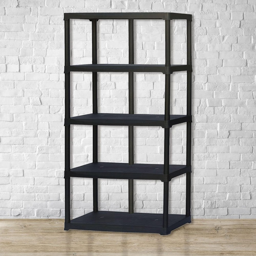 Scaffale in kit in polipropilene alta resistenza 5 ripiani con rinforzo centrale 300 Kg max