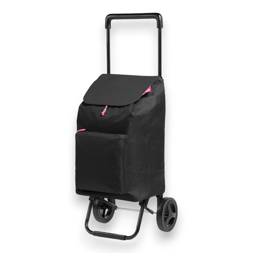 Carrello trolley portaspesa 42 lt leggero con struttura in acciaio e sacca impermeabile con doppia tasca zip Gimi Argo