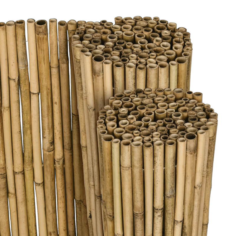 Arella frangivista ombreggiante in bamboo con filo metallico passante rotolo h200x300 cm