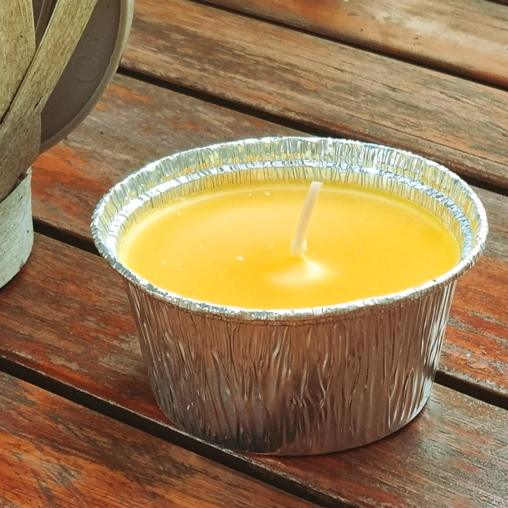Citronella candela antizanzare con diametro  8,5xH4 cm - confezione 2 pezzi