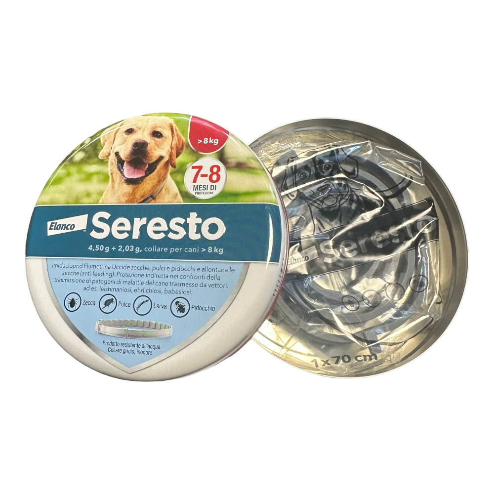 Seresto collare antiparassitario a rilascio controllato per cani 70 cm superiore 8 kg Bayer