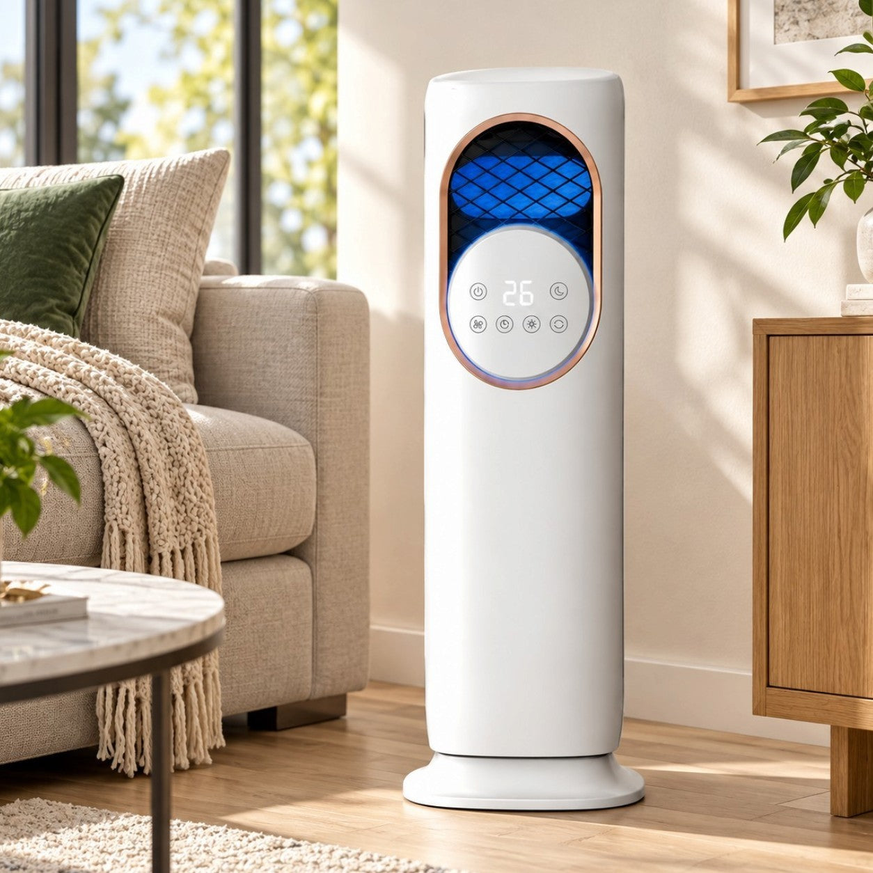 Termoventilatore caldo freddo e umidificatore 1800W con telecomando