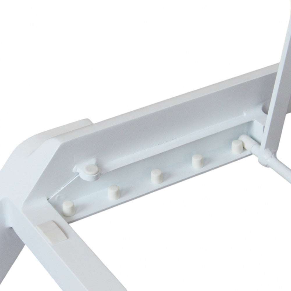 Lettino prendisole giardino impilabile comodo e resistente con struttura in alluminio bianco