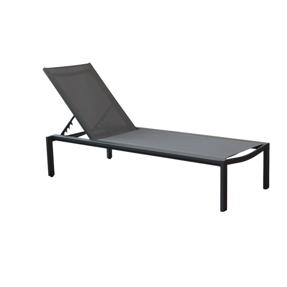 Lettino impilabile da giardino resistente con struttura in alluminio design ergonomico