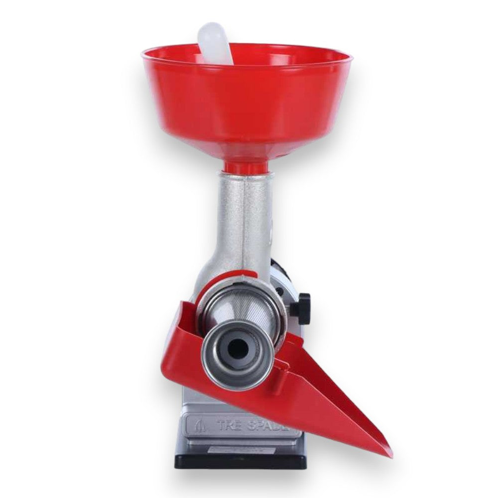 Passapomodoro Elettrico con cono e imbuto in acciaio inox per cucina