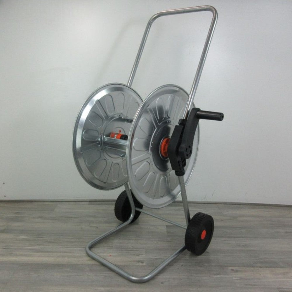 Carrello avvolgitubo da giardino in acciaio per tubi da 80 mt