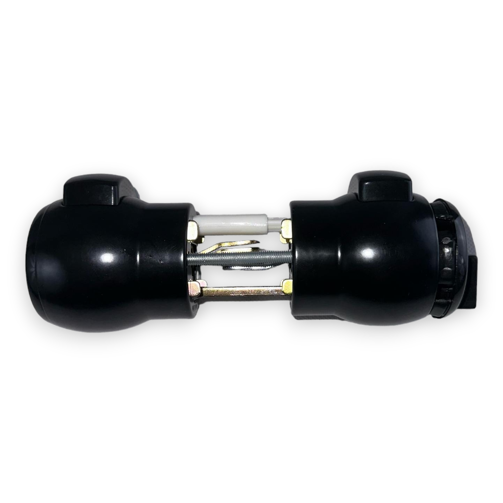 Serratura pomolo con tasto premi e apri per porta bagno con chiusura a blocco Meroni N12