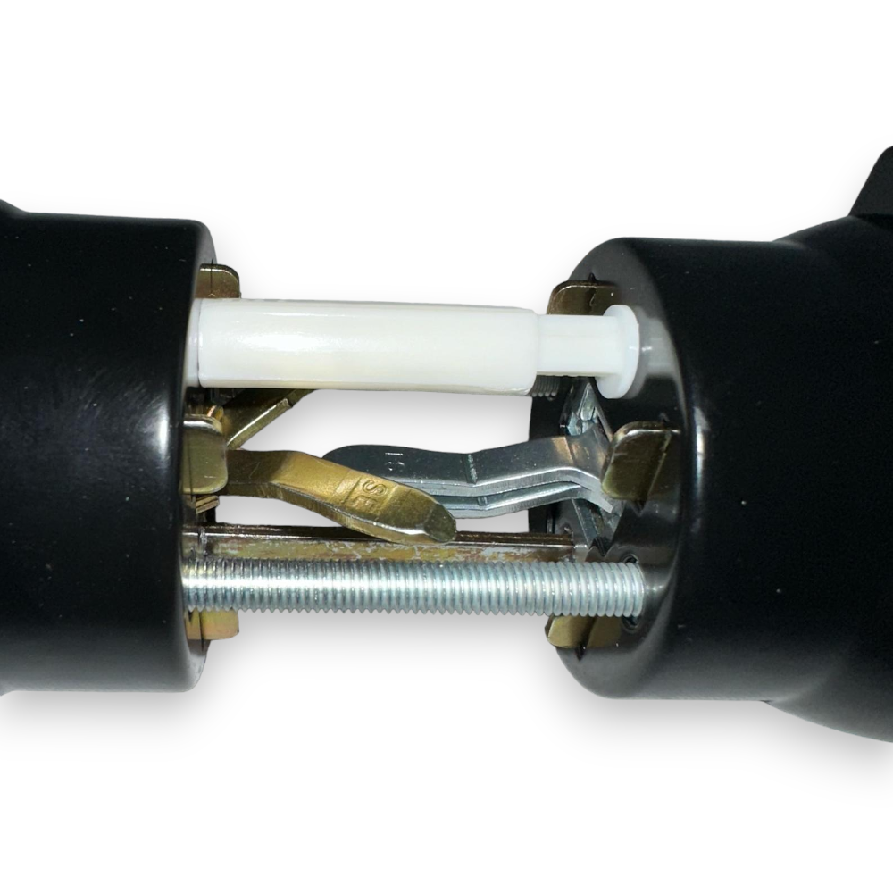 Serratura pomolo con tasto premi e apri per porta bagno con chiusura a blocco Meroni N12