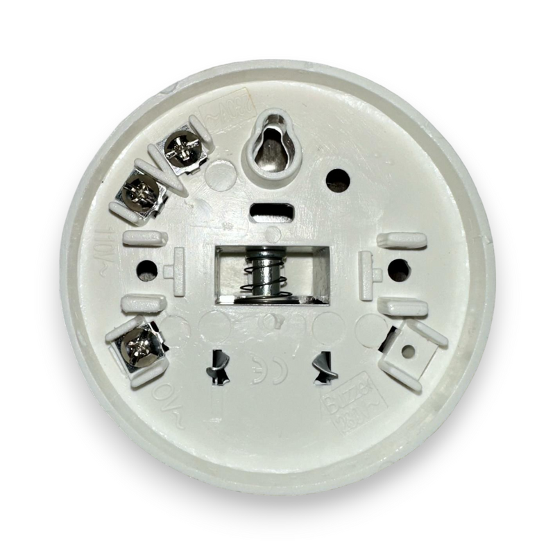 Campanello Ø75 mm elettrico 110/230V per portoni in acciaio cromato da applicare a parete