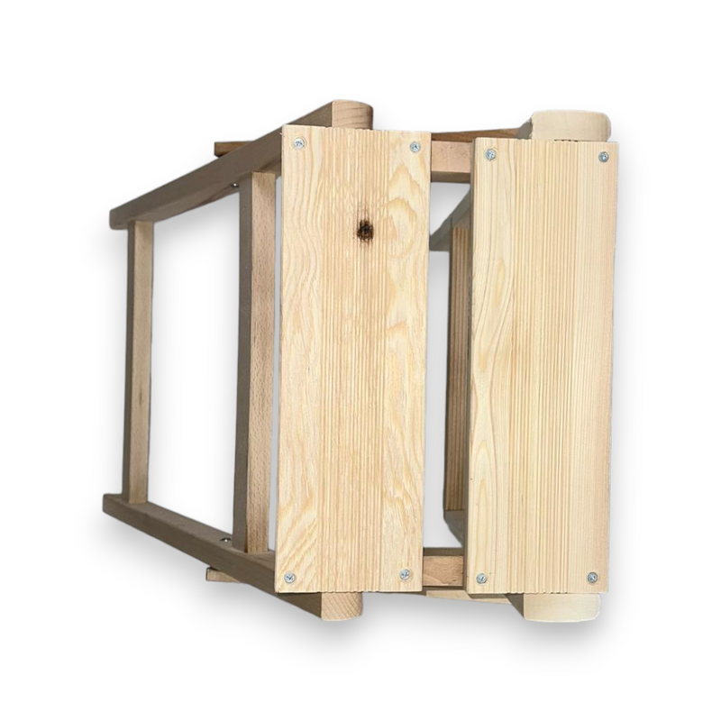 Scaletta sgabello 3 gradini domestico in legno chiudibile salvaspazio Bobby