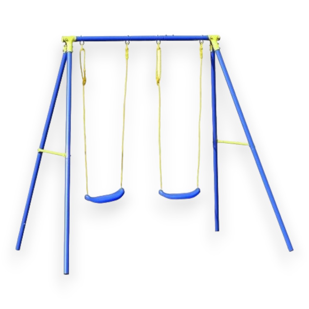 Altalena in acciaio da giardino con due posti per bambini 3-12 anni 209x142xH182 cm