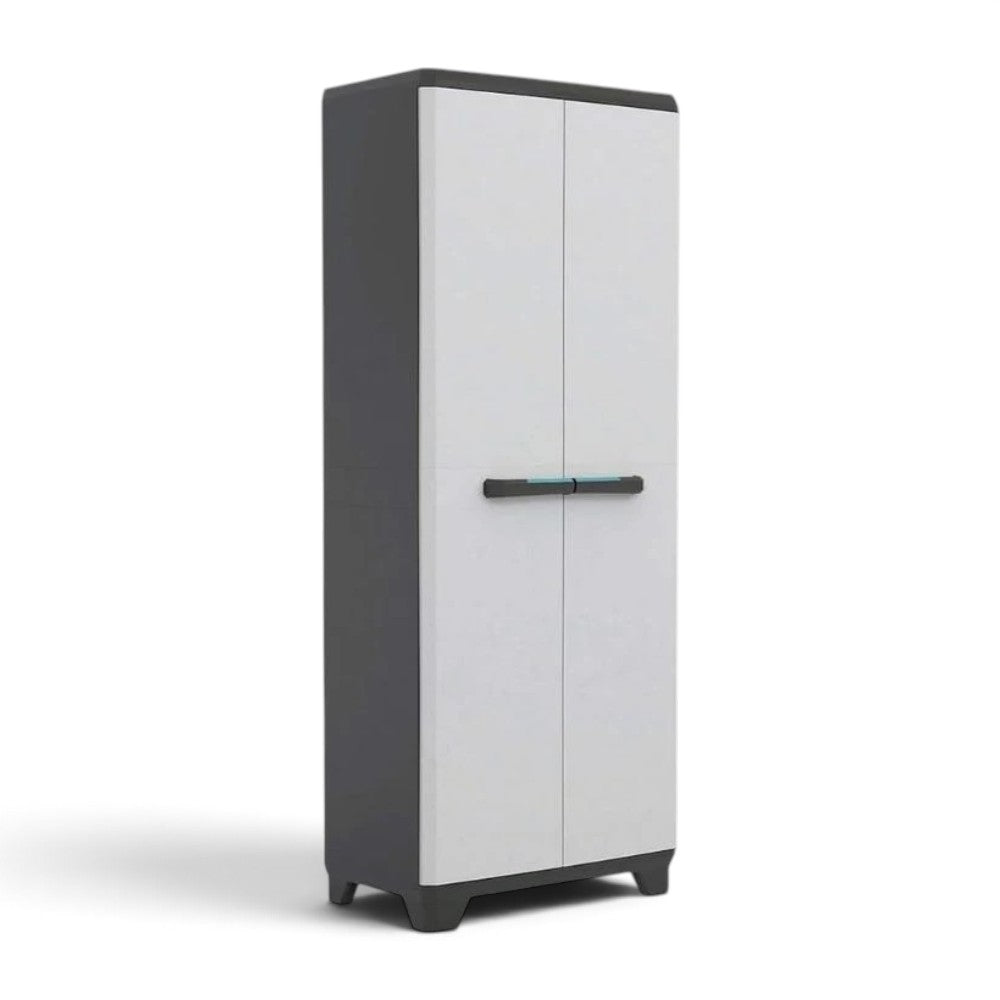 Armadio linear portascope in resina resistente lucchettabile con 2 ante e 3 ripiani regolabili KETER