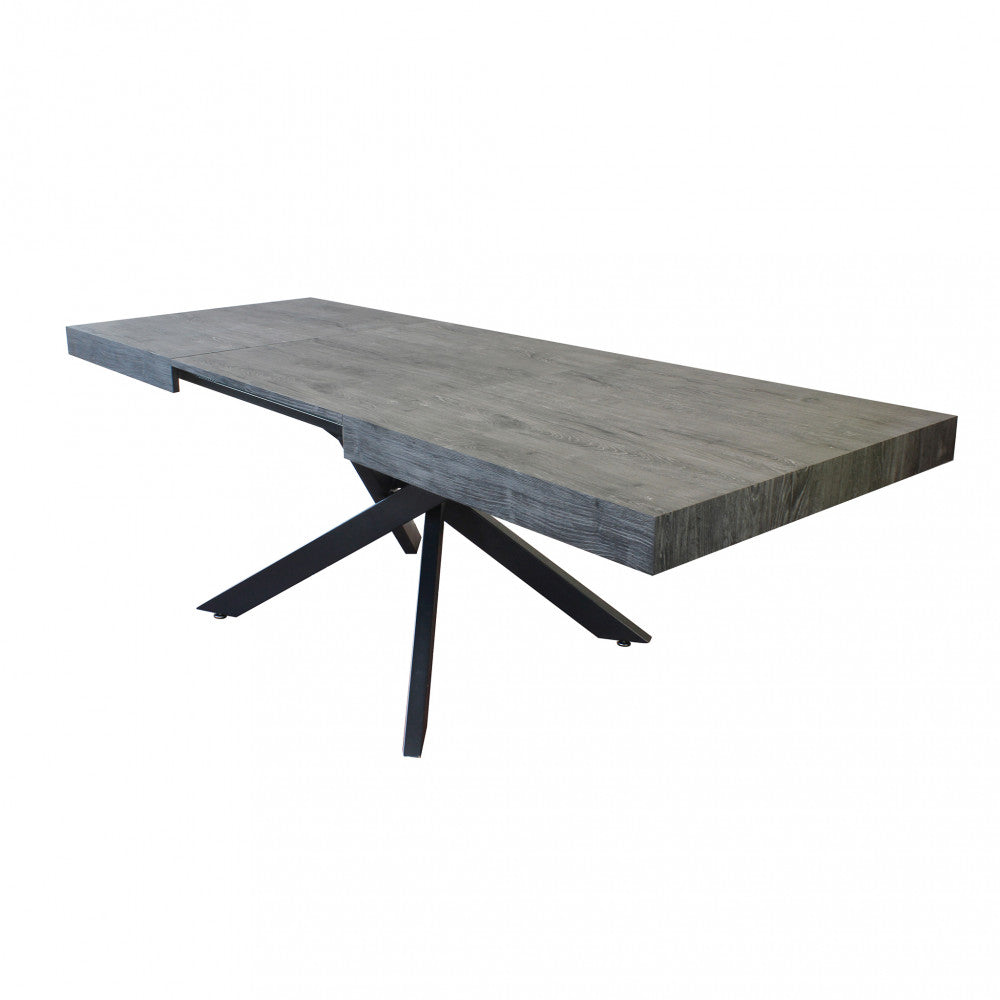 Tavolo allungabile con piano in mdf e struttura in metallo 90x160/240xH75 cm Danne