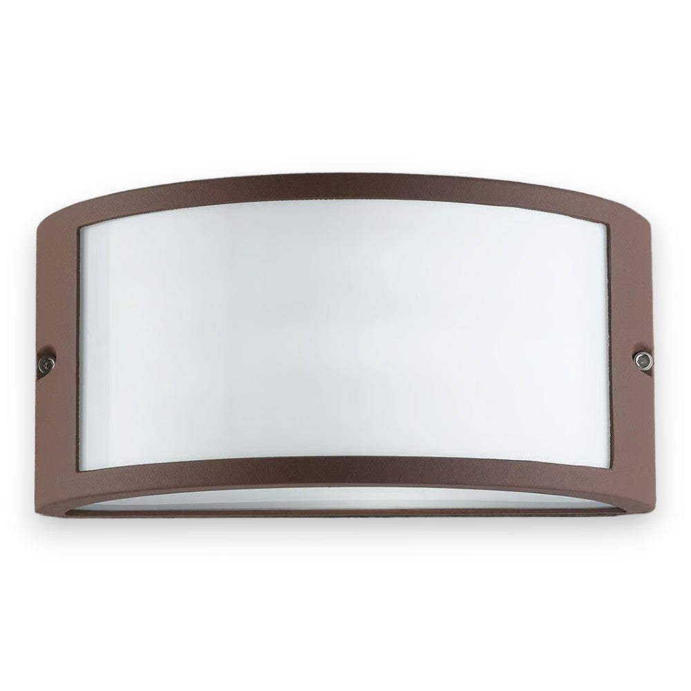 Applique plafoniera illuminazione esterna in alluminio e max 60W marrone