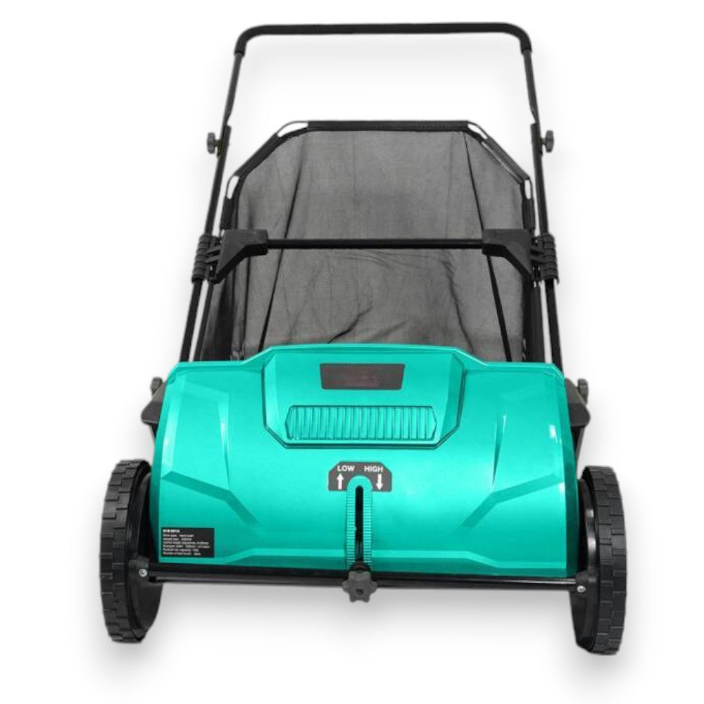 Arieggiatore spazzatrice raccoglitore di foglie a spinta con ruote per giardino con sacco removibile 100 lt