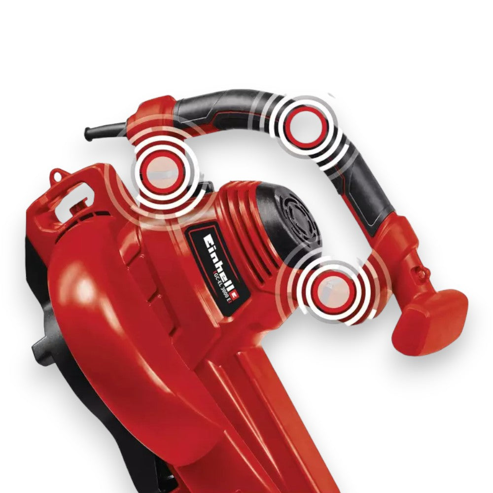 Aspiratore soffiatore elettrico per prato con sacco di raccolta 3000W