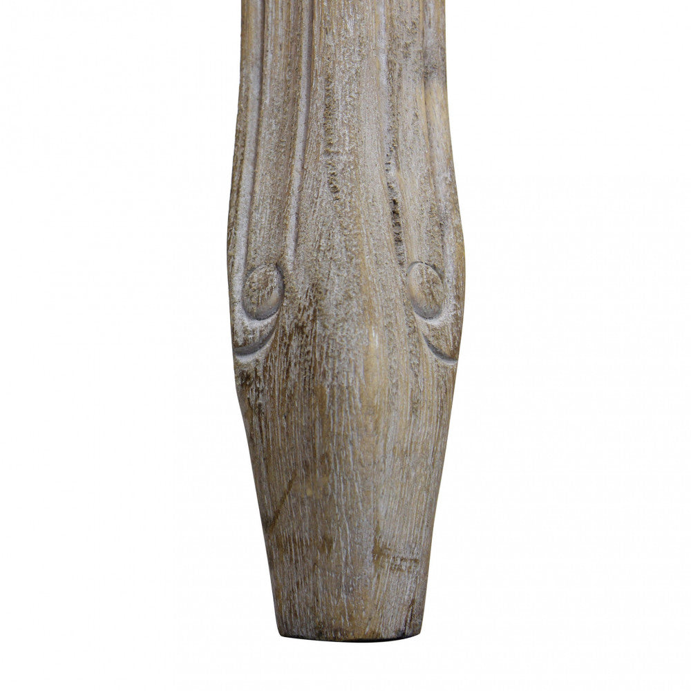 Panca da interno salotto con seduta imbottita e rivestimento in velluto grigio chiaro Old France