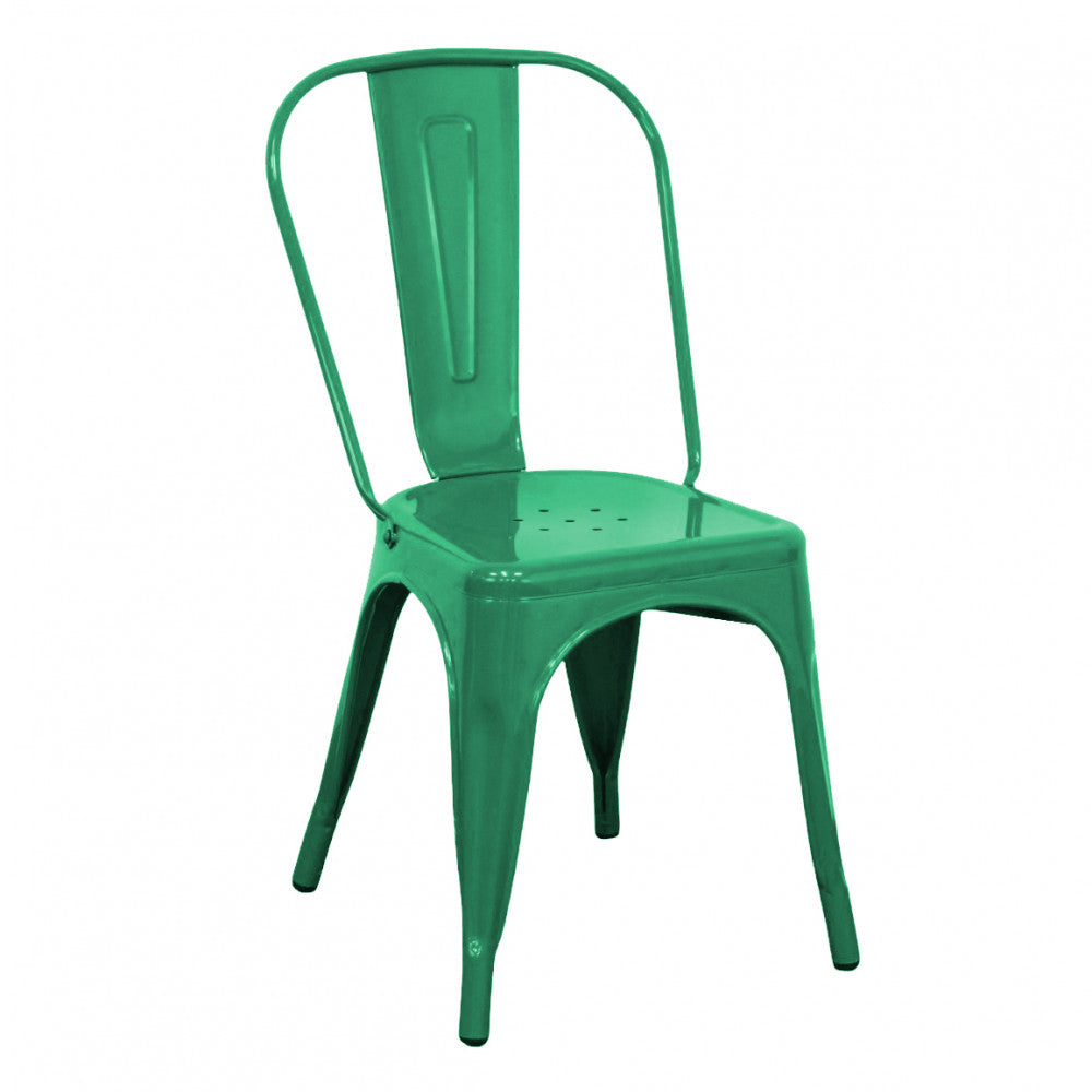 Sedia da interno in metallo resistente 35x45xH85 cm con design ergonomico Lola