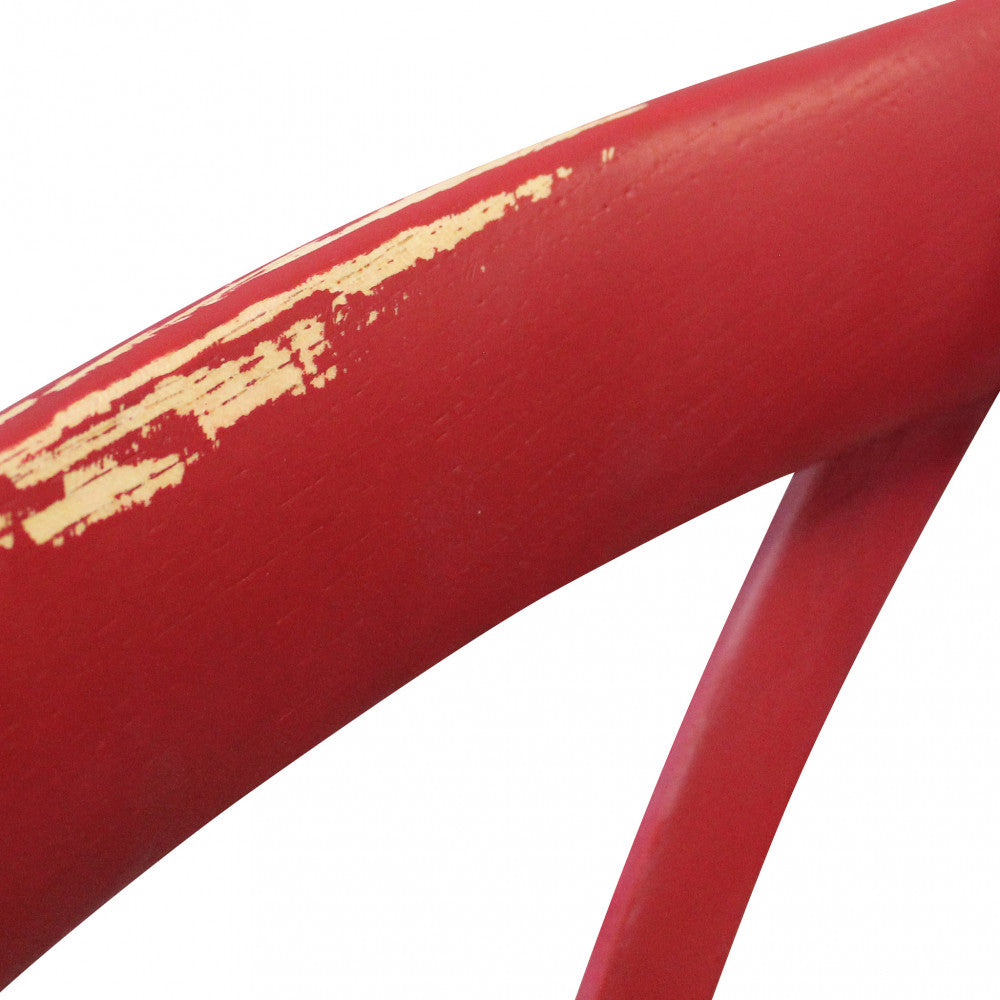 Sedia da pranzo in legno con schienale a croce e seduta in rattan 46x42xH87 cm Cross