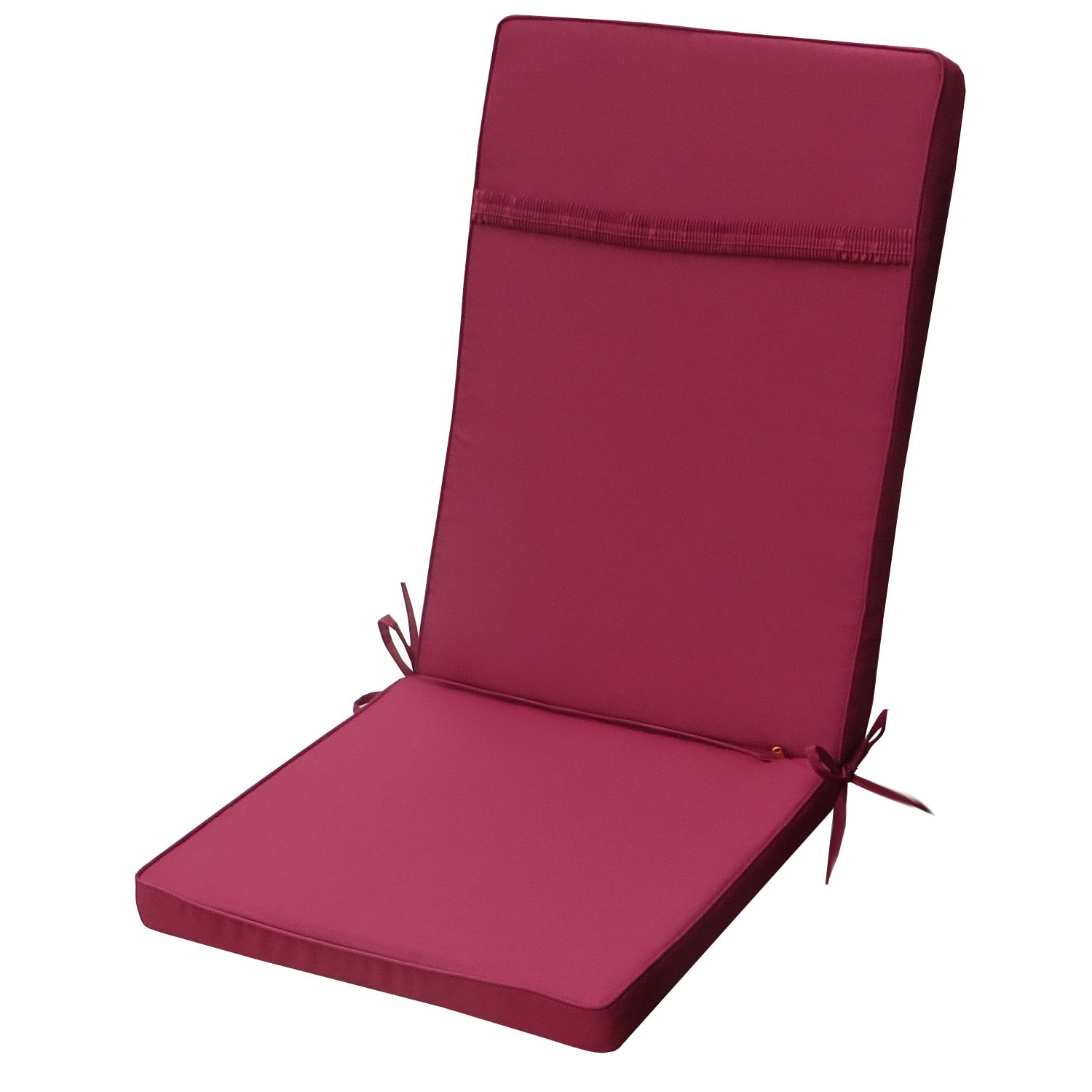 Cuscino imbottito da esterno 40x90 cm con schienale per sedie idrorepellente e sfoderabile