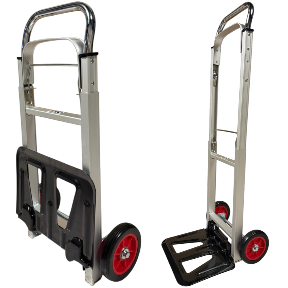 Carrello portacasse portatutto telescopico chiudibile in alluminio portata 90 Kg