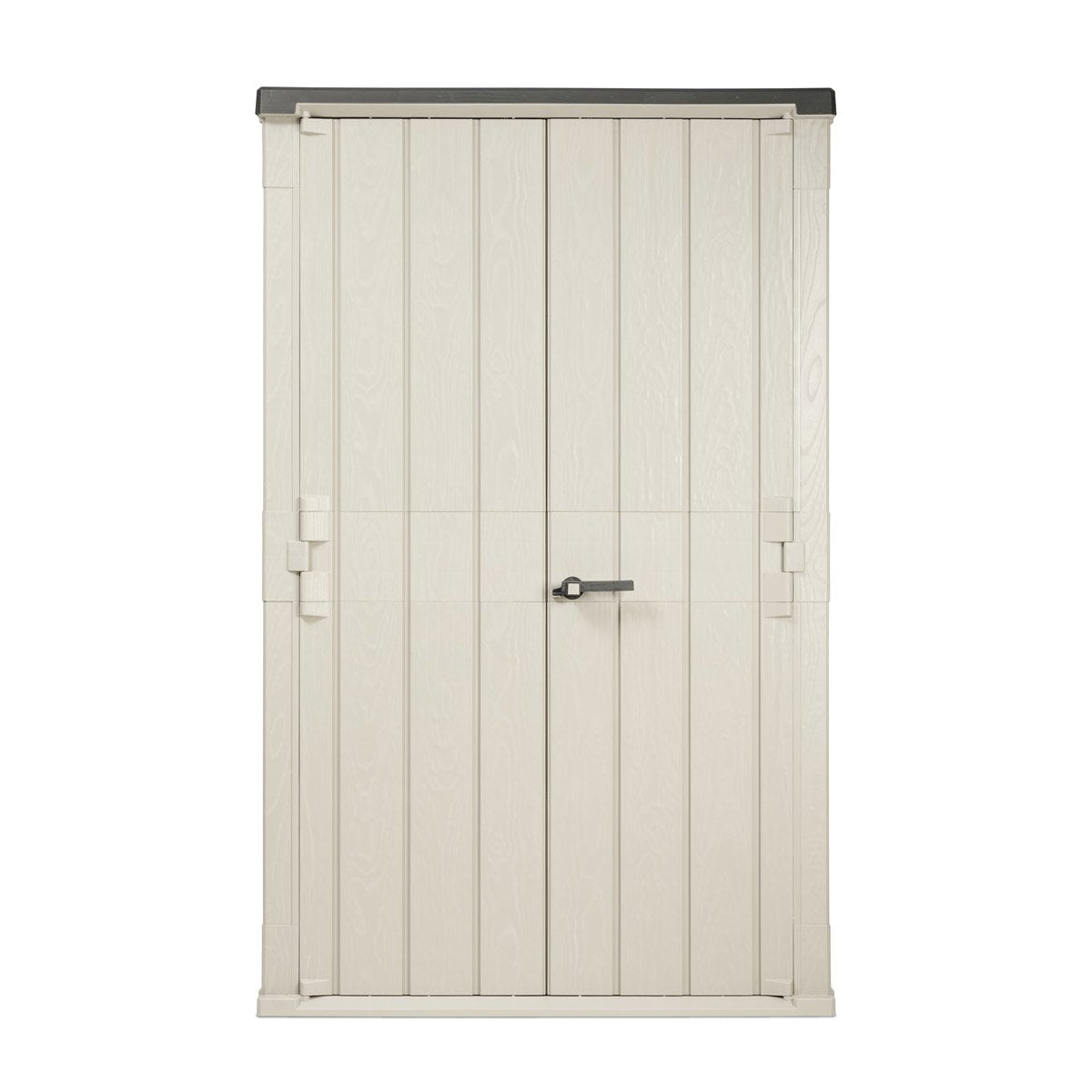 Casetta capanno porta attrezzi in resina da esterno giardino a 2 ante lucchettabili High Stora Way Toomax