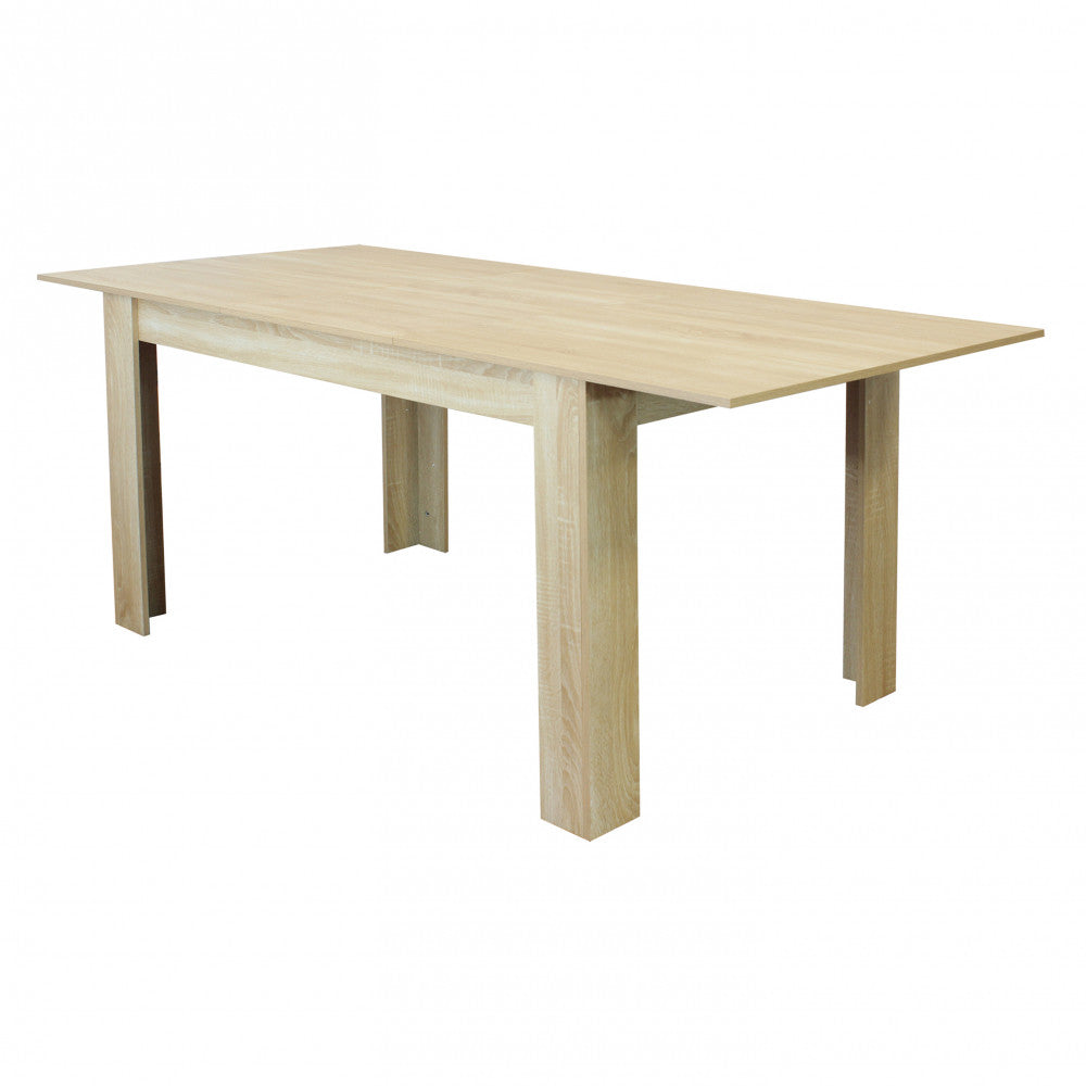 Tavolo rettangolare allungabile in MDF 90x140/190xH78 cm per sala da pranzo Emmet