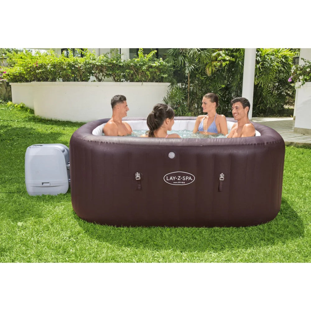 Piscina SPA idromassaggio mogano 5-7 persone con controllo remoto tramite APP Lay-Z Spa Maldives Hydrojet Pro BESTWAY 60033