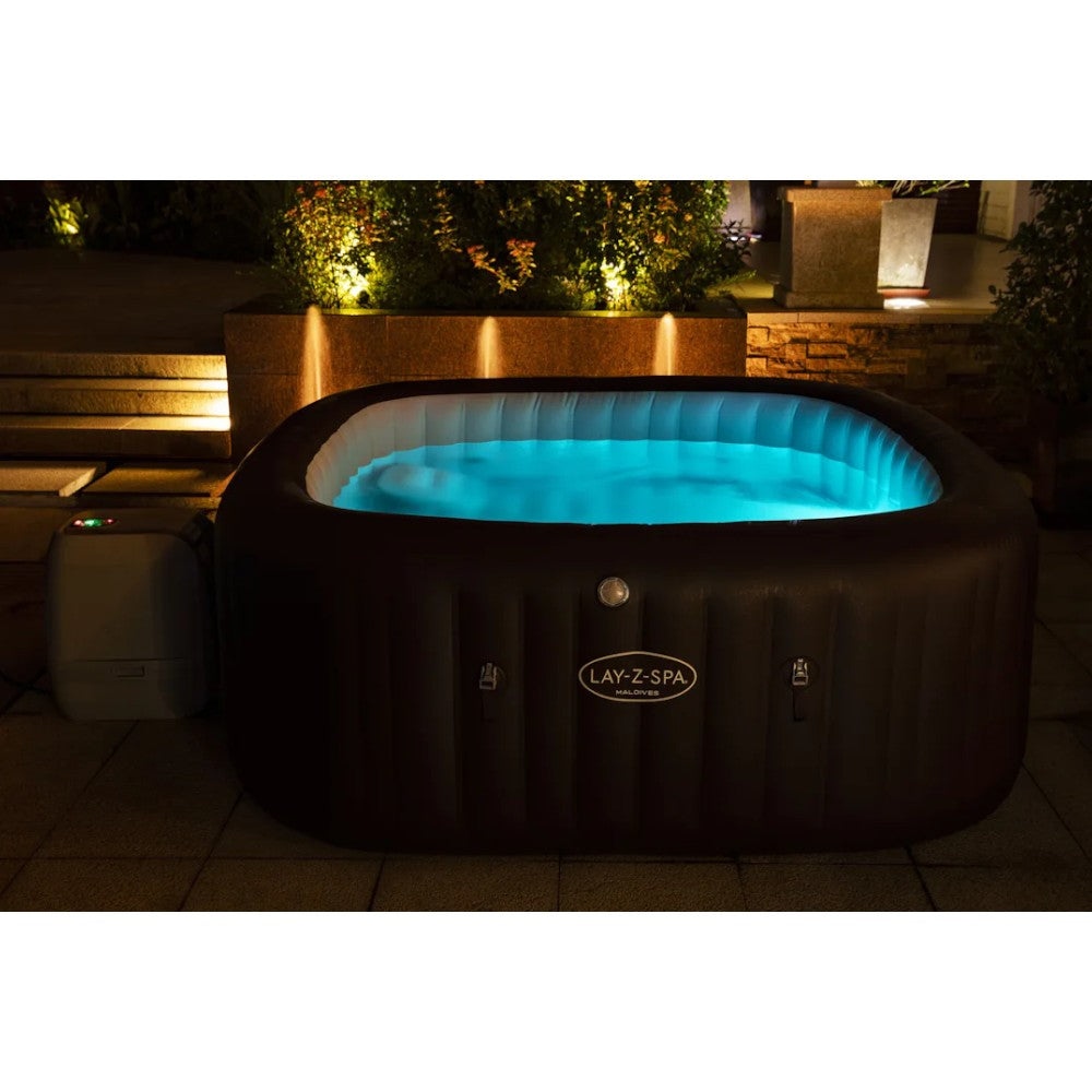 Piscina SPA idromassaggio mogano 5-7 persone con controllo remoto tramite APP Lay-Z Spa Maldives Hydrojet Pro BESTWAY 60033