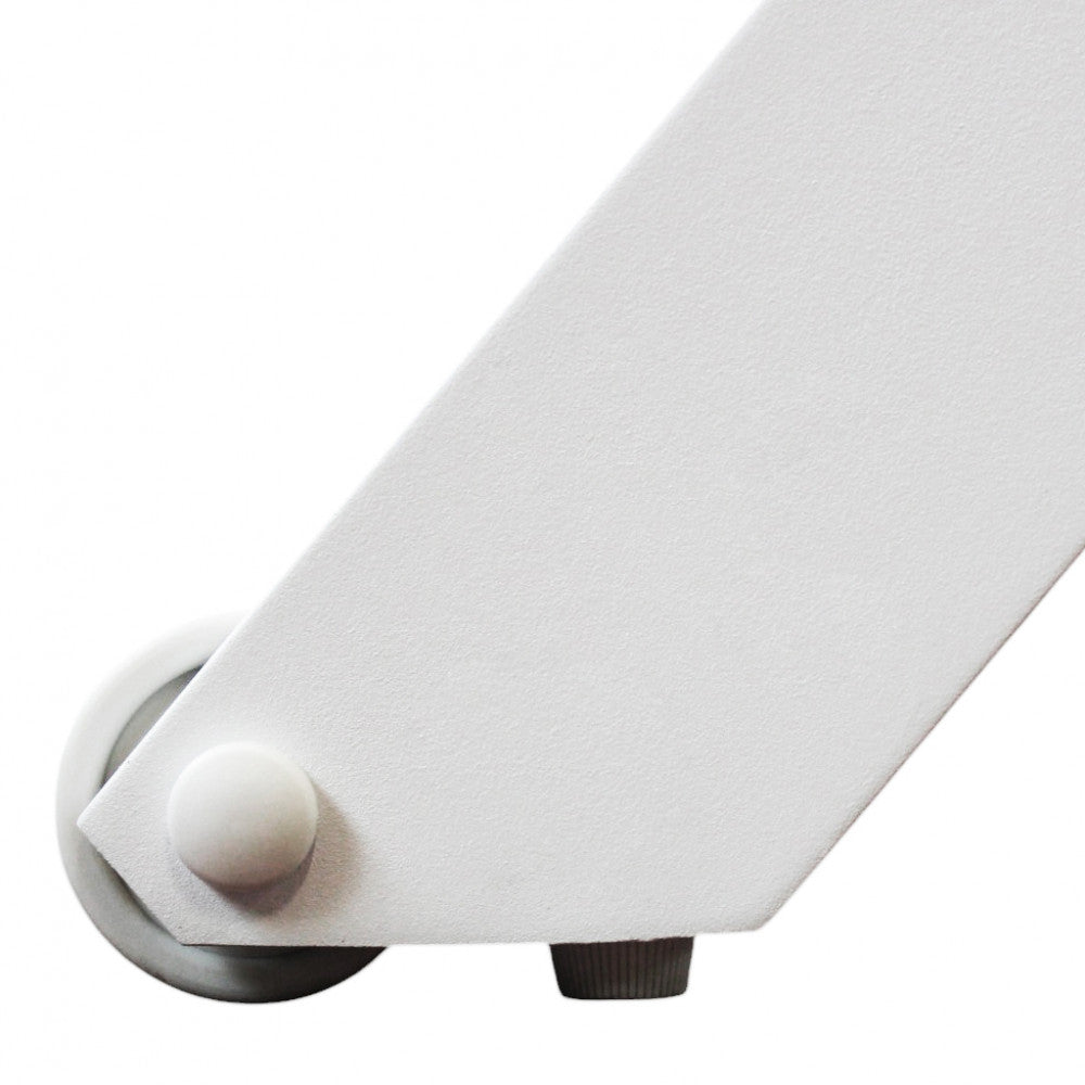 Lettino prendisole giardino impilabile comodo e resistente con struttura in alluminio bianco