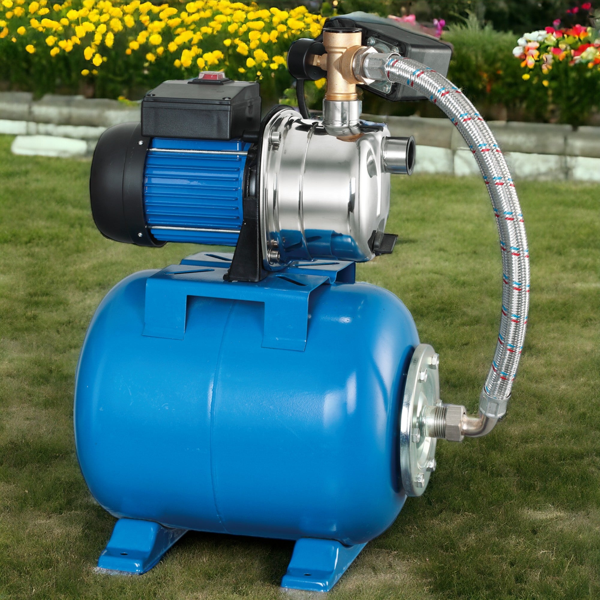 Elettropompa autodescante da giardino con autoclave potenza 1200 watt ideale per irrigazione efficiente e domestica