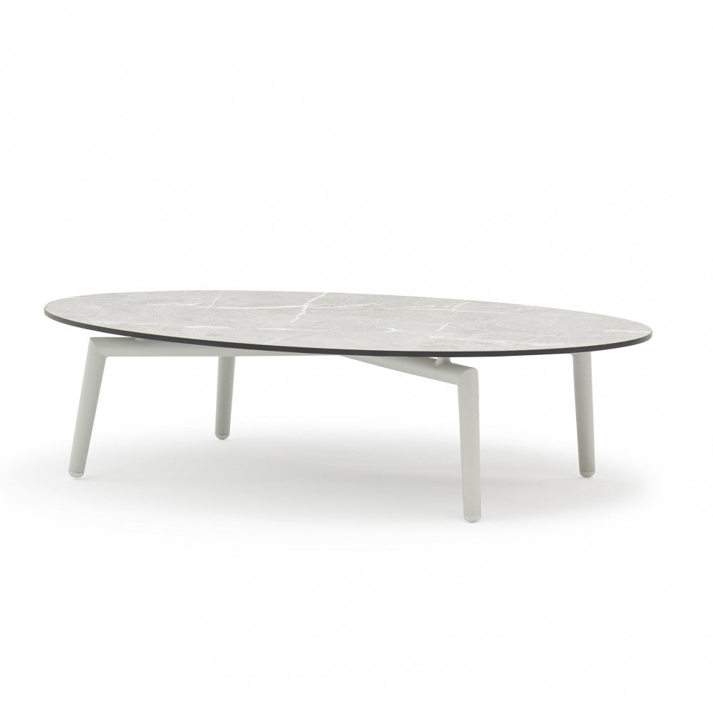 Salotto giardino 3 posti con cuscini inclusi e struttura in alluminio rivestimento in corda Lysandre